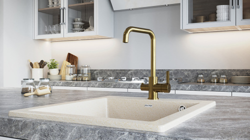 Смеситель для кухни Paulmark LOGAS Lo213021-BR на мойку бронза - фото 2